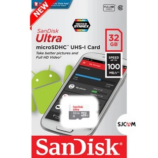 SanDisk Ultra Micro SDCard 16GB 32GB 64G 128GB Class10 (SDSQUNR) ประกัน 7ปี โทรศัพท์ กล้องวงจรปิดไร้สาย กล้อง IP Camera