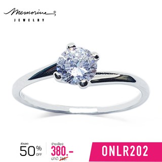 Memorine Jewelry แหวนเงินแท้ 925 ฝังเพชรสวิส (CZ) : ONLR202