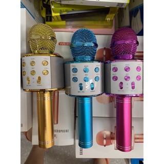 ไมค์ WS-858 ไมโครโฟน ไร้สาย ลำโพง ไมค์ไร้สาย คาราโอเกะ บูลทูธ Wireless Microphone Karaoke  เสียงดัง งานดี