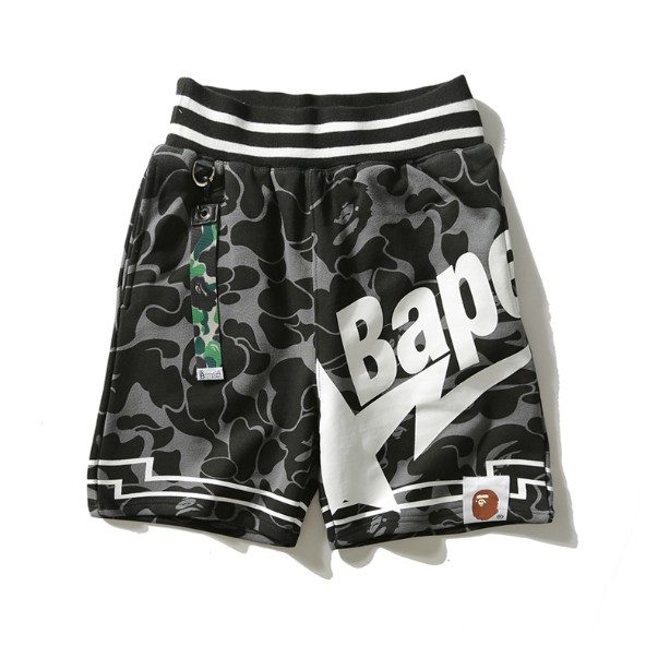 ใหม่ bape Ape Head Shark กางเกงขาสั้นผู้ชายผู้หญิงกางเกงขาสั้นชายหาดฮิปฮอป