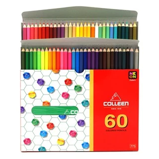 สีไม้คอลลีน 12 24 36 48 และ 60 สี ด้ามเดี่ยว สะท้อนแสง ของแท้ 100% colleen coloured pencil