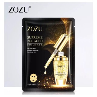 Zozu Supreme 24 Gold  Foilmask มาส์กหน้าเซรั่มทองคำ