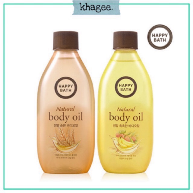ของแท้/พร้อมส่ง🔥HAPPY BATH Body Oil ออยล์บำรุงผิว Real Mild Moisture
