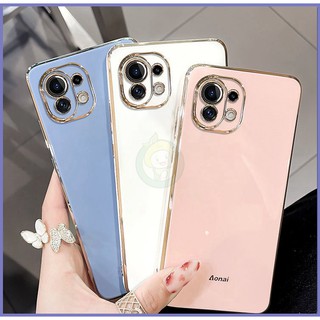 เคส Mi 11 เคส Redmi Note10 5G Redmi Note10 pro Mi 11 lite เคส Redmi 9T 9 9A Redmi Note8 PRO Note9S Note9PRO เคส POCO F3 ขอบตรง 90° ปกป้องกล้อง แฟชั่น เคสโทรศัพท์