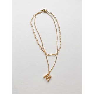 Set Chloe chain + mini initialจี้อักษร A-Z