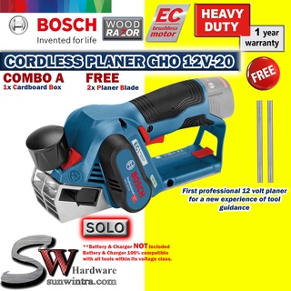 COMBO Bosch Cordless Planer 12v Professional GHO12V-20 GHO 12V-20 ,F.O.C Planer Blade, **Solo or Battery & Charger Set
