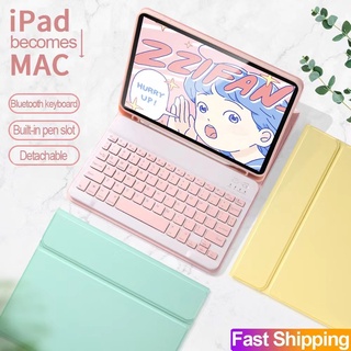 ฝาครอบป้องกัน เคสคีย์บอร์ดไทยสำหรับ iPad Gen 7 10.2 , Air 3 2019, 9.7 Gen 6, Pro 10.5 เก็บปากกาได้, สำหรับiPad keyboard