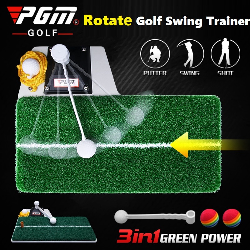 PGM HL001 Golf Swing Trainer, Multifunctional Indoor Swing Trainer Beginner Pat Trainer