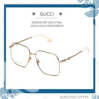 กรอบแว่นตา GUCCI รุ่น GG0952O 001 SIZE 57 MM. (GOLD-GOLD-TRANSPARENT)