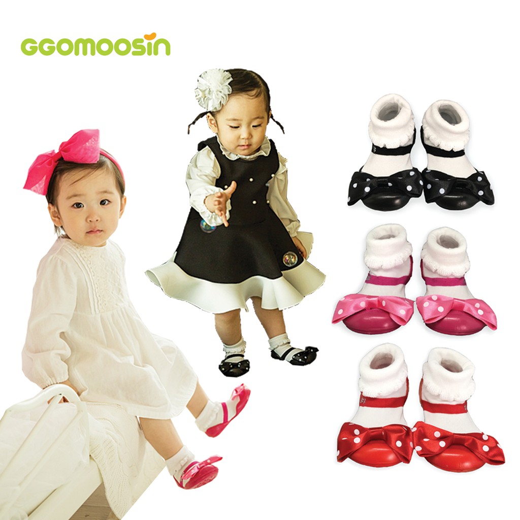 SALE รองเท้าเด็กหัดเดิน GGOMOOSIN ลาย Elisha แบรด์แท้จากเกาหลี