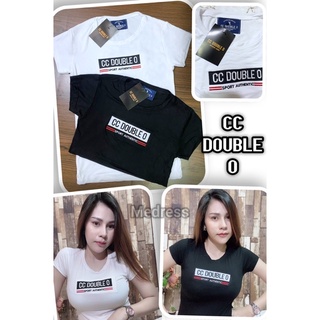 เสื้อรัดรูป CC-DOUBLE-O งานปักนูนป้ายห้อย รัดรูปหญิง ผ้านิ่มยืด