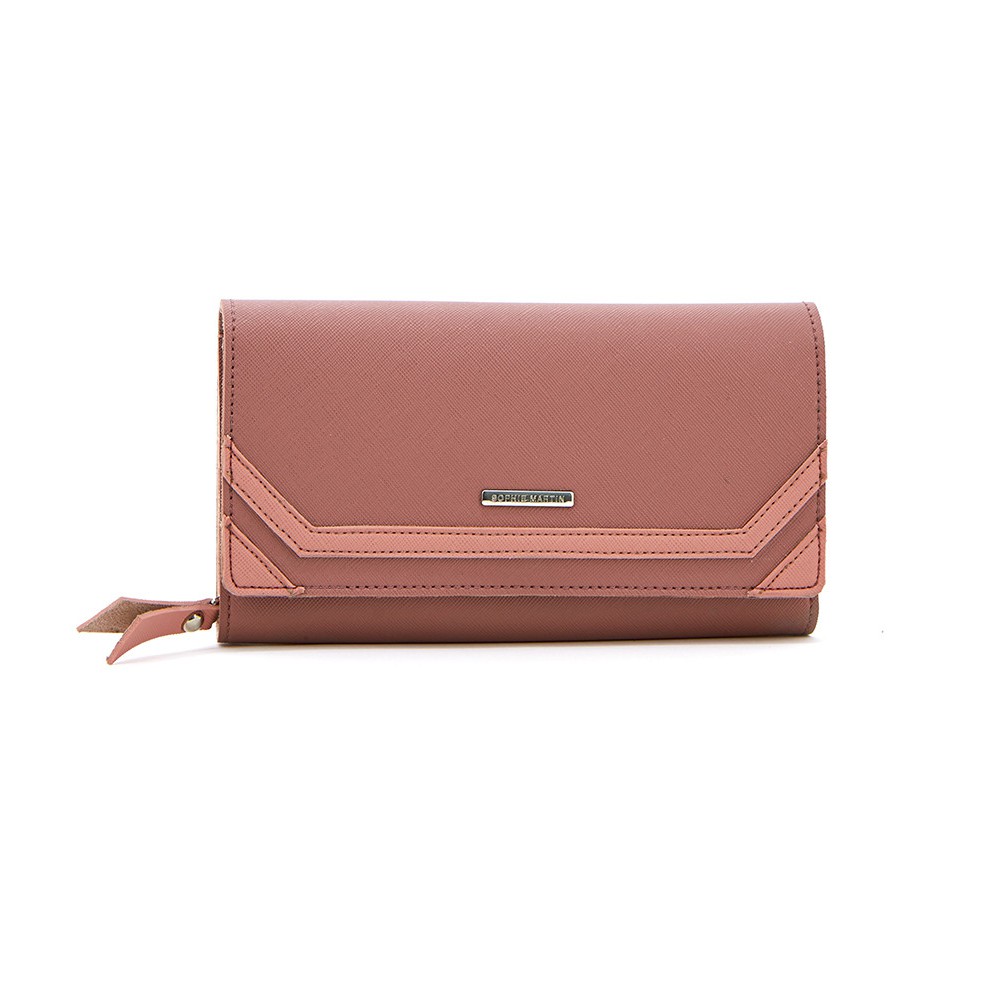 Sophie MARTIN กระเป๋าสตางค์ผู้หญิง PINK FALLERA Leather W1589P3 HP MEMBER ORIGINAL