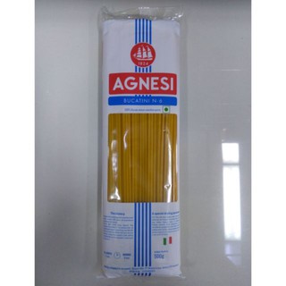 Agnesi Pasta Bucatini 500gm แอคเนซีพาสต้าบูคาตินี่ 500 กรัม