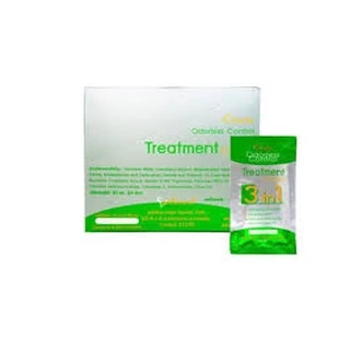 ใบโอเขียวทรีสเมนต์ 3 in 1 Elracle Odorless Control Treatment (green bio super) ซองเขียว 1 กล่อง 24 ซอง