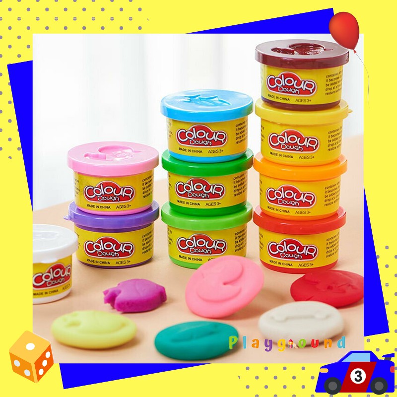 แป้งโดว์ 10สี 10กระปุก Color Dough Party Pack 10pcs