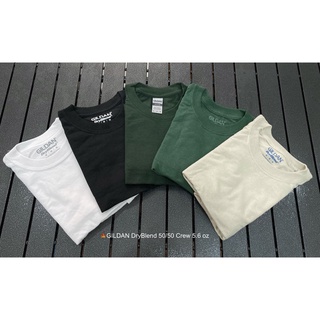 GILDAN DryBlend Crew 50/50 T-shirt 5.6 oz  เสื้อยืดคอกลมคละสี  สินค้านำเข้าจาก USA ผลิตในประเทศ Nicaragua / Honduras