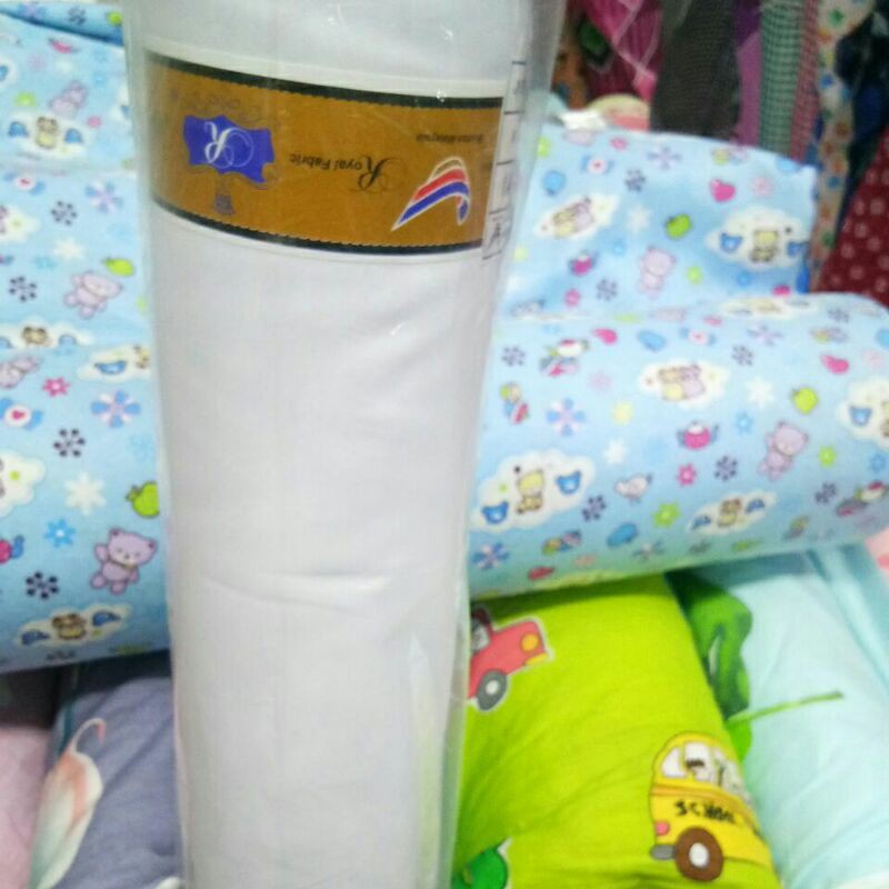 Voile คอตตอน 100percent สีขาว ม้วนละ 30mts rm125