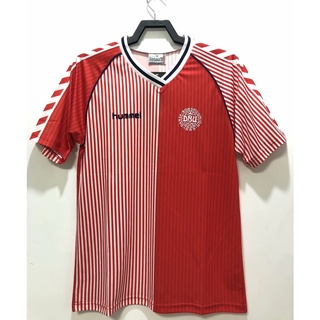 เสื้อกีฬาแขนสั้น ลายทีมชาติฟุตบอล Denmark 1986 ชุดเหย้า ทีมเหย้า S-Xxl ชุดเหย้า คุณภาพสูง สําหรับผู้ชาย