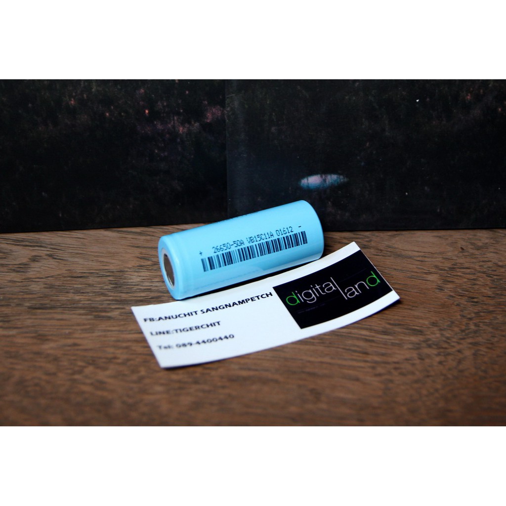 Soshine NCR26650 5000mAh 15A 3.7v Lithium Battery แบบหัวเรียบ