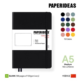 Paperideas A5 Blank Hardcover Notebook - สมุดโน๊ตเปเปอร์ไอเดีย A5 ปกแข็งไม่มีลาย