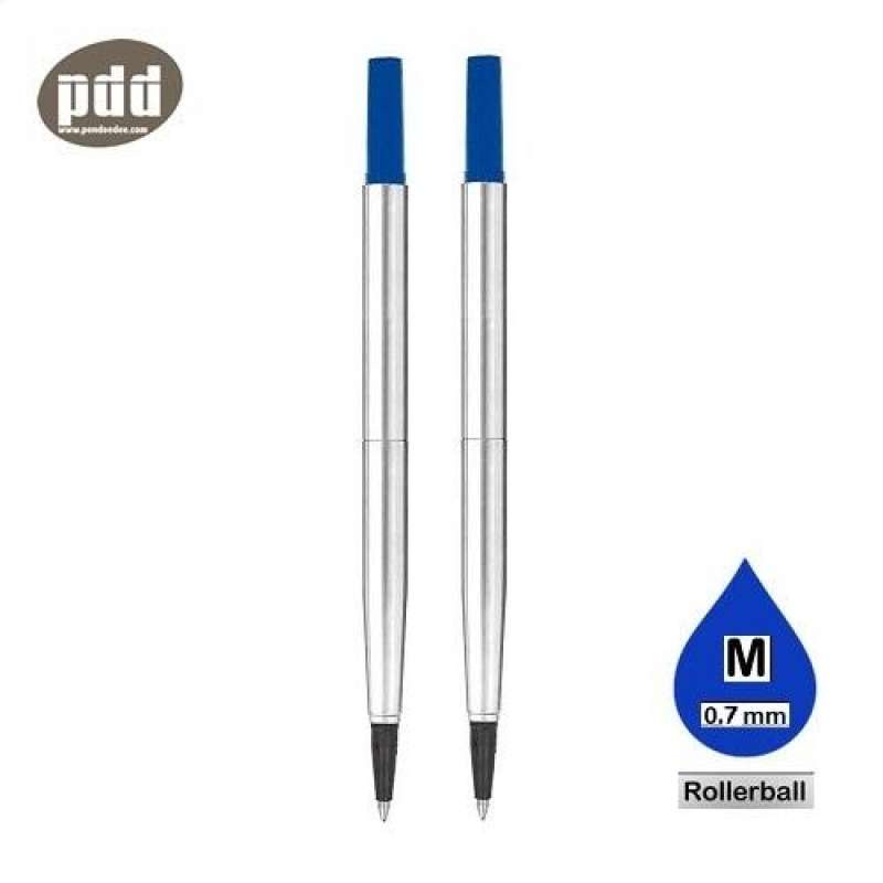 2 ชิ้น PDD ไส้ปากกา โรลเลอร์บอล Parker Style น้ำเงิน ดำ