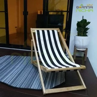 รีฟิลผ้าชายหาด ผ้าใบเก้าอี้ชายหาด เฉพาะผ้าSize : 45x115 cm.(ใช้ใส่กับโครงของร้านเท่านั้น)บ้านไม้ณิชา