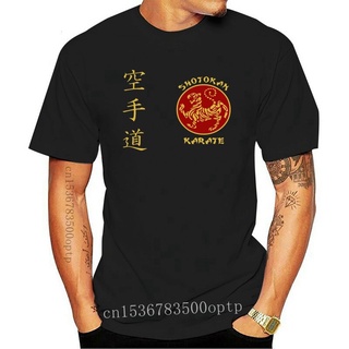 เสื้อยืดผ้าฝ้าย ใหม่ เสื้อยืดแขนสั้นลําลอง พิมพ์ลาย Shotokan Karate Martial Arts Mma สีดํา สําหรับผู้ชาย Piaoae04Ejnnlf8