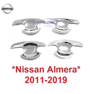 ถาดรองมือเปิดประตู นิสสัน อัลเมร่า 2012 -2019 ชุบโครเมี่ยม NISSAN ALMERA เบ้ามือจับประตู RICH ถ้วยมือเปิด เบ้ารองมือเปิด