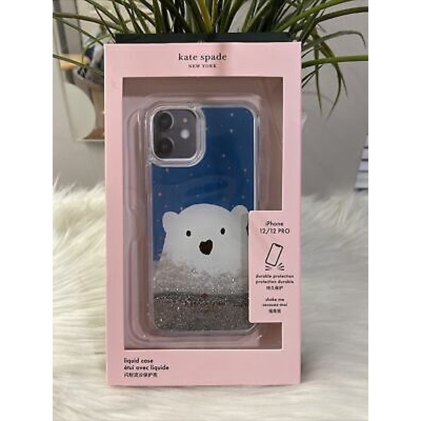 Kate Spade Arctic Friend Polar Bear iPhone 12 /12 Pro Liquid Case Clear Gift