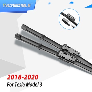 Tesla อุปกรณ์เสริมINCREDIBLE Windscreen Wier Blades for Tesla Model 3 Fit ush Button Arms Only 2018อะไหล่รถยนต์