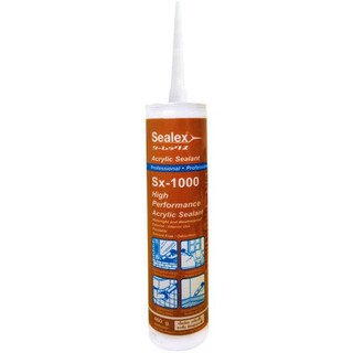 SEALEX SX-1000 460G WHITE ACRYLIC SEALANT อะคริลิกซีลแลนท์ SEALEX SX-1000 460 ก. สีขาว วัสดุประสานและอุดรอยรั่ว เคมีภัณฑ