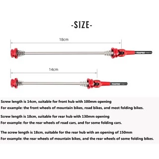 TOOPRE แกนปลดเร็วดุมล้อจักรยาน Titanium Axle CNC Turning Lightweight Quick Skewers
