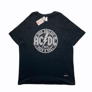 #เสื้อยืดคอกลม#เสื้อยืด Ac/dc พิมพ์ลาย BAND FULL TAG UNISEX ACDCS-4XL