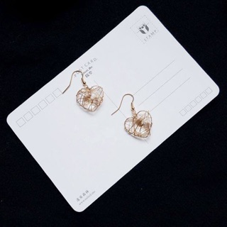 ต่างหูเจาะ/หนีบ หัวใจ (พร้อมส่ง)