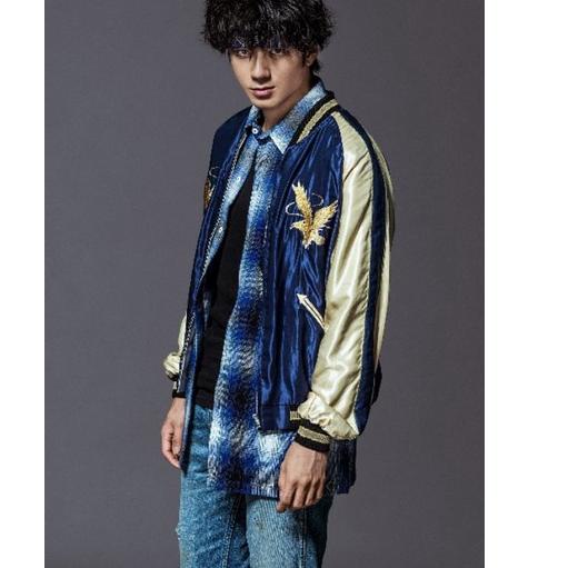 [โค้ด Njp0z] Sukajan murayama เสื้อแจ็กเก็ต - High and low aegle - Navi Gold