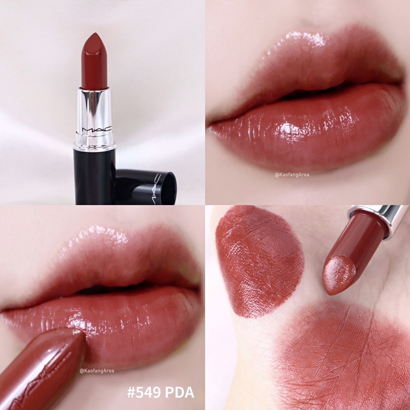 [ส่งฟรีEMS] ลิป MAC รุ่น Lustreglass Lipstick สี 549 PDA ไซส์จริง 3g. ฉลากไทย