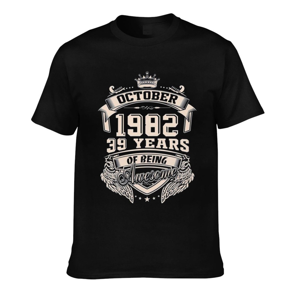 Born In ตุลาคม 1982 39Th Birthday Mens Cotton T-Shirts