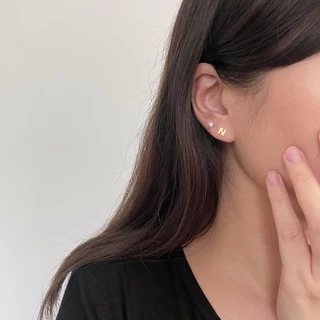 A.piece จิวเงินแท้ [all silver 925] Alphabet piercing (212) (ราคาต่อข้าง)