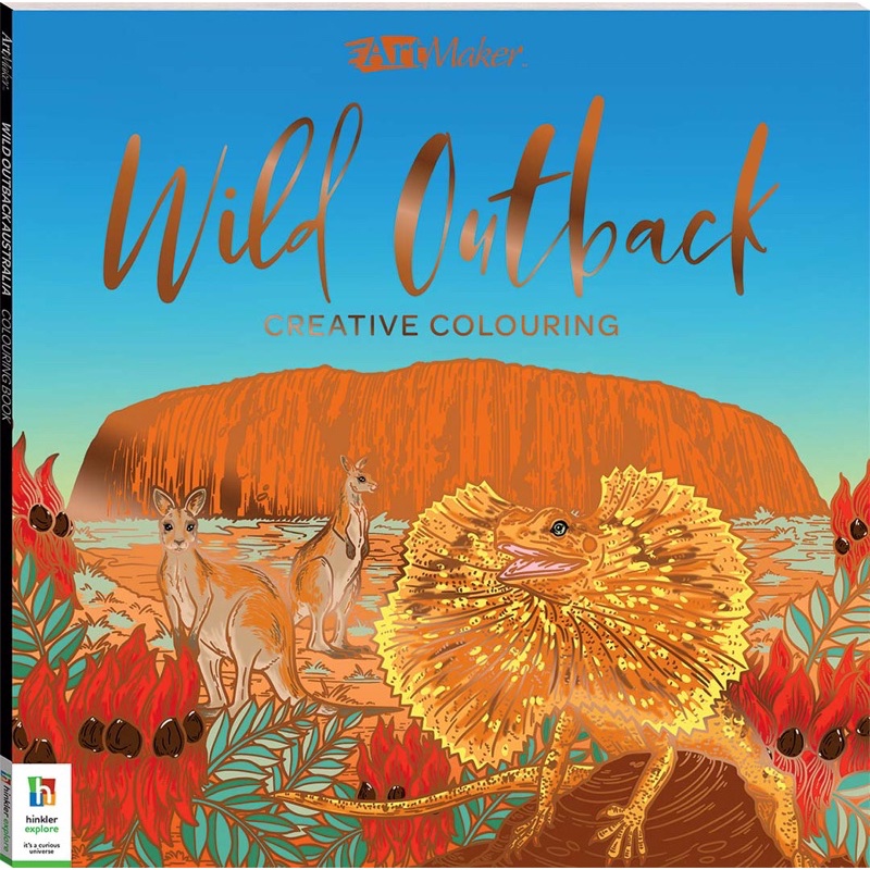 [11.38 x 0.25 x 11.75 inches] Art Maker Wild Outback Colouring Book by Hinkler Pty Ltd