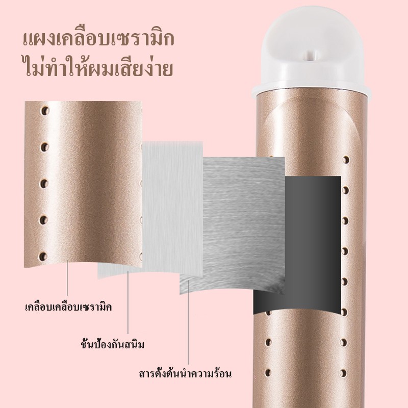 เครื่องม้วนผม CB ที่ม้วนผม ที่ลอนผม แกนม้วนผม เครื่องหนีบผม เครื่องลอนผม แบบเปียกและแบบแห้ง ที่หนีบผม(มอก.แท้) รูปที่ 5