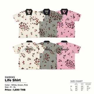 SWEEKS LIFE SHIRT [WHITE/GREEN/PINK]