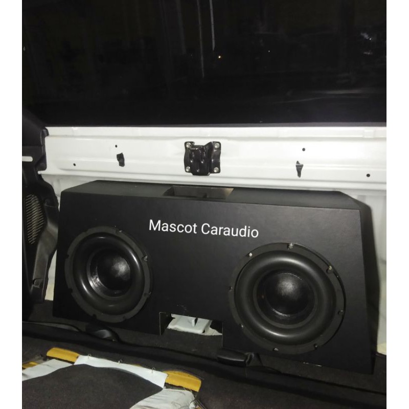 ชุดตู้10"หลังเบาะ4ประตู+ลำโพงซับเบส10"2ดอก ไทรทันเก่า/วีโก้ ไม่ต้องขยับเบาะ