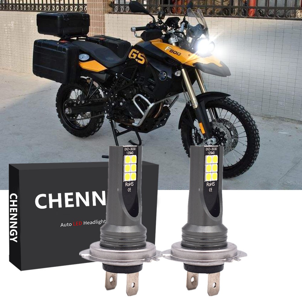 2PC H7 LED ไฟหน้าหลอดไฟ Fit สําหรับ BMW F800GS 08-17 F650GS 08-11 F700GS 13-15