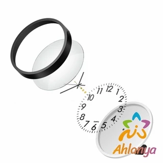 Ahlanya นาฬิกาแขวนผนัง -นาฬิกาแขวน นาฬิกาแขวนผนัง นาฬิกทรงกลม นาฬิกาลายต้นไม้ นาฬิกาแขวนผนังสีดำ Wall Clock