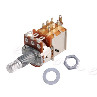 a 500 k มิเตอร์ไฟฟ้า splined dpdt pot เพลา 18 มม