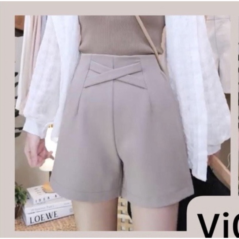 กางเกงขาสั้นแต่งหน้าไขว้ Villa shop