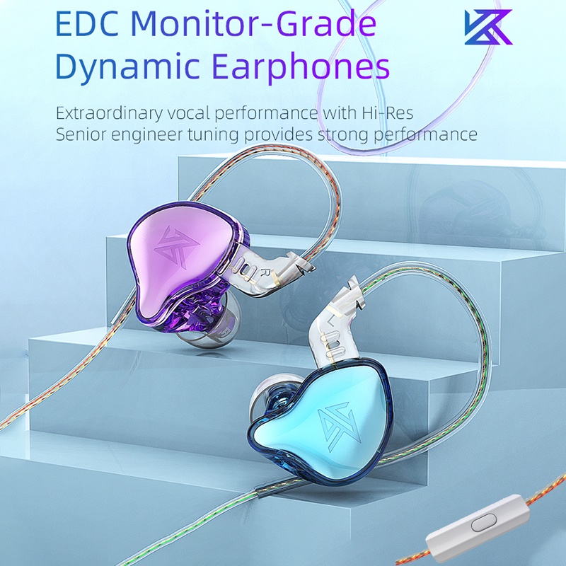 หูฟัง KZ EDC หูฟังอินเอียร์ HIFI เบสหนักๆ โทรศัพท์ เบสหนัก เกมมิ่ง มีไมค์