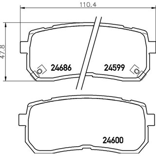 Girling ผ้าเบรคหลังฮุนได HYUNDAI H1 08 - , GRAND STAREX 16 6134499-1/Tอะไหล่Honda ,อะไหล่ HYUNDAI