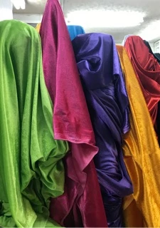 ผ้ากำมะหยี่ หลาละ90บาท เนื้อนุ่ม ลื่น เงา ยืดหยุ่น หน้ากว้าง150cm