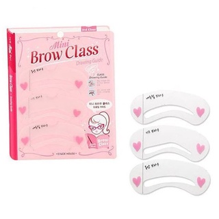 Mistine Mini Brow Class Drawing Guide มิสทิน กรอบเขียนคิ้วทรีสไตล์ เทมเพลตเขียนคิ้ว